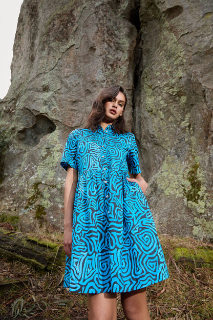 Gorman NZ - Swirl Harvest Shirt Dress - print