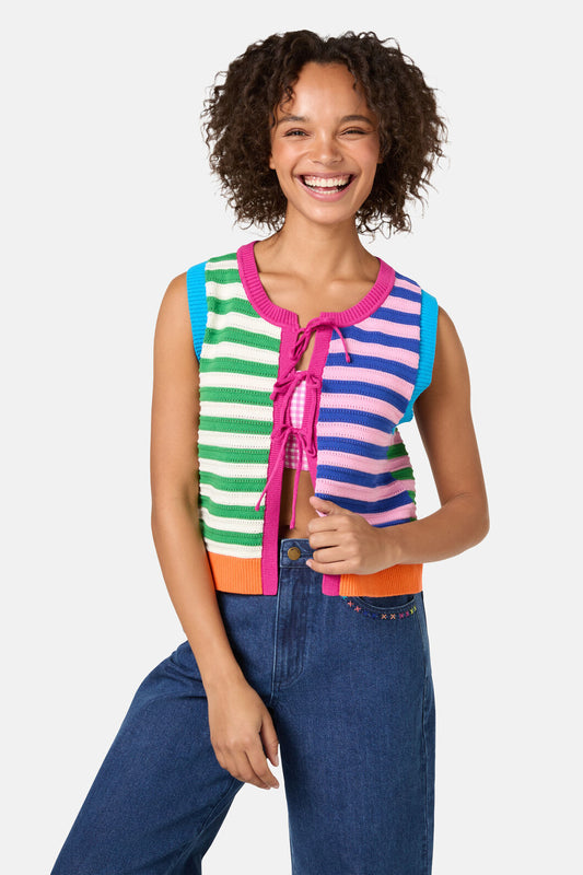 Gorman NZ - Clementine Cotton Knit Vest - multi