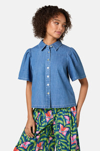 Gorman NZ - Chantelle Chambray Shirt - mid-blue