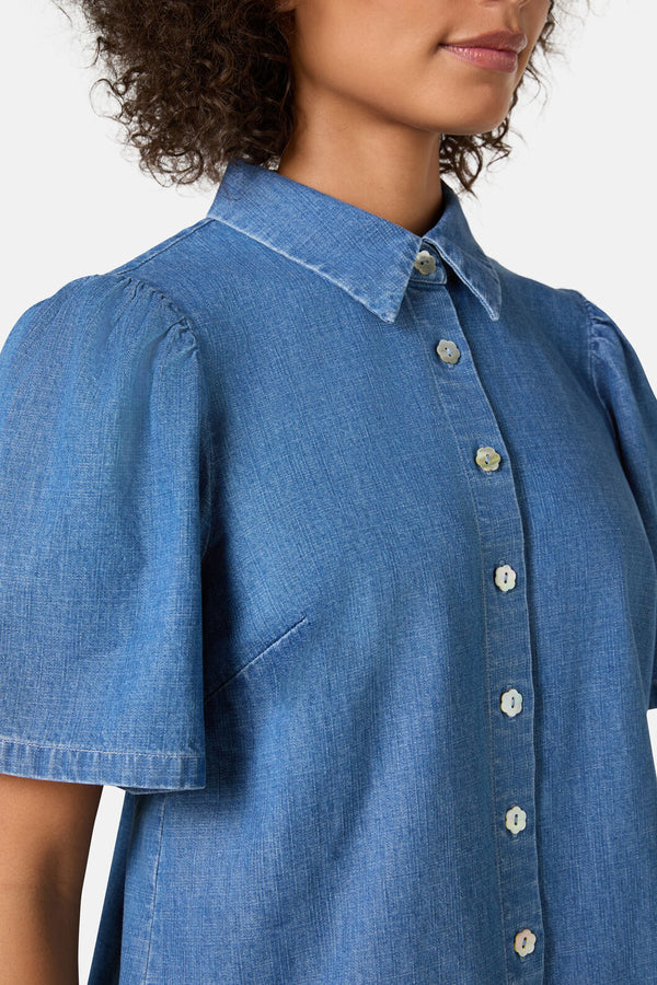Gorman NZ - Chantelle Chambray Shirt - mid-blue