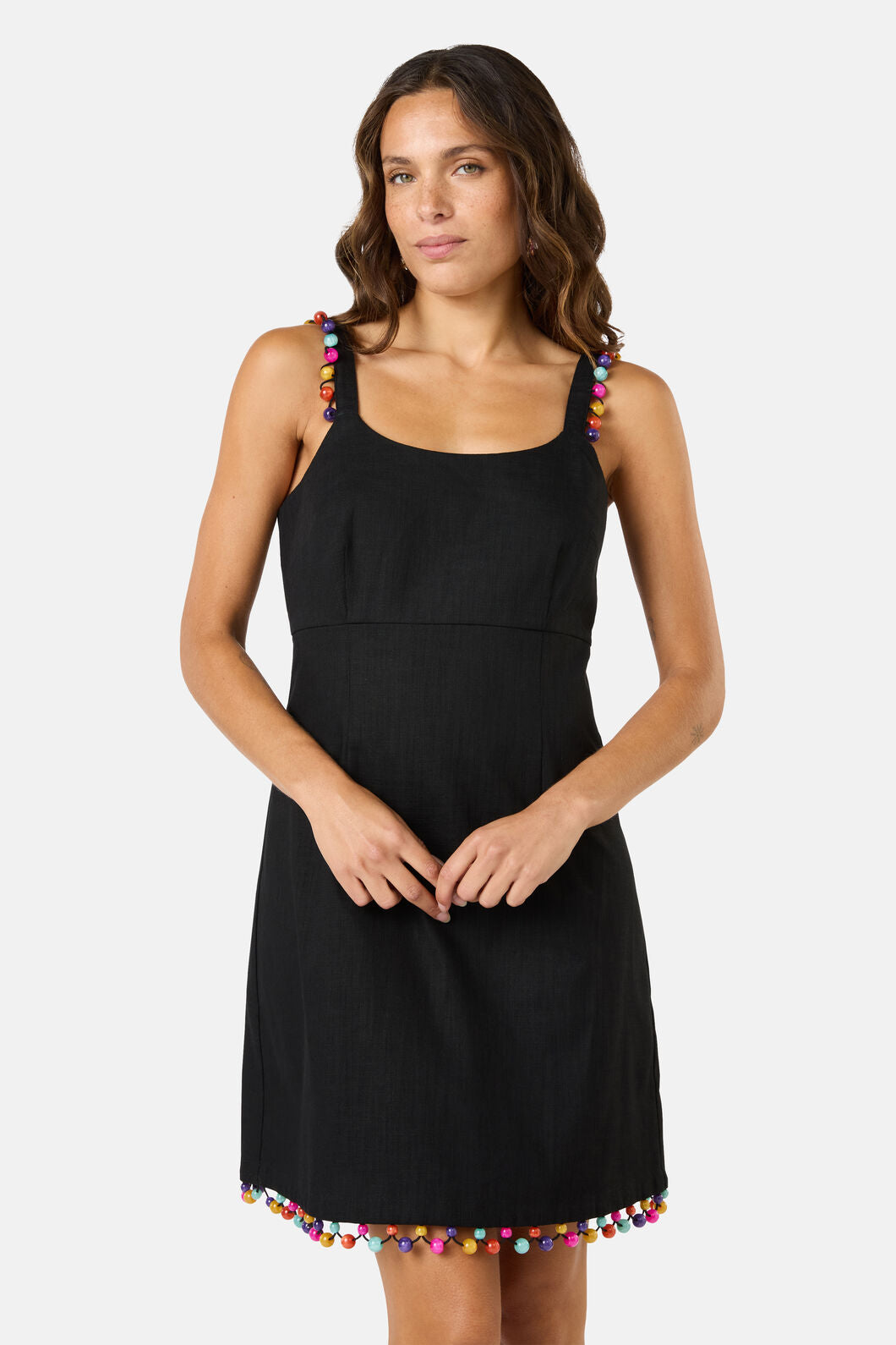 Gorman NZ - Beaded Trim Party Dress - black