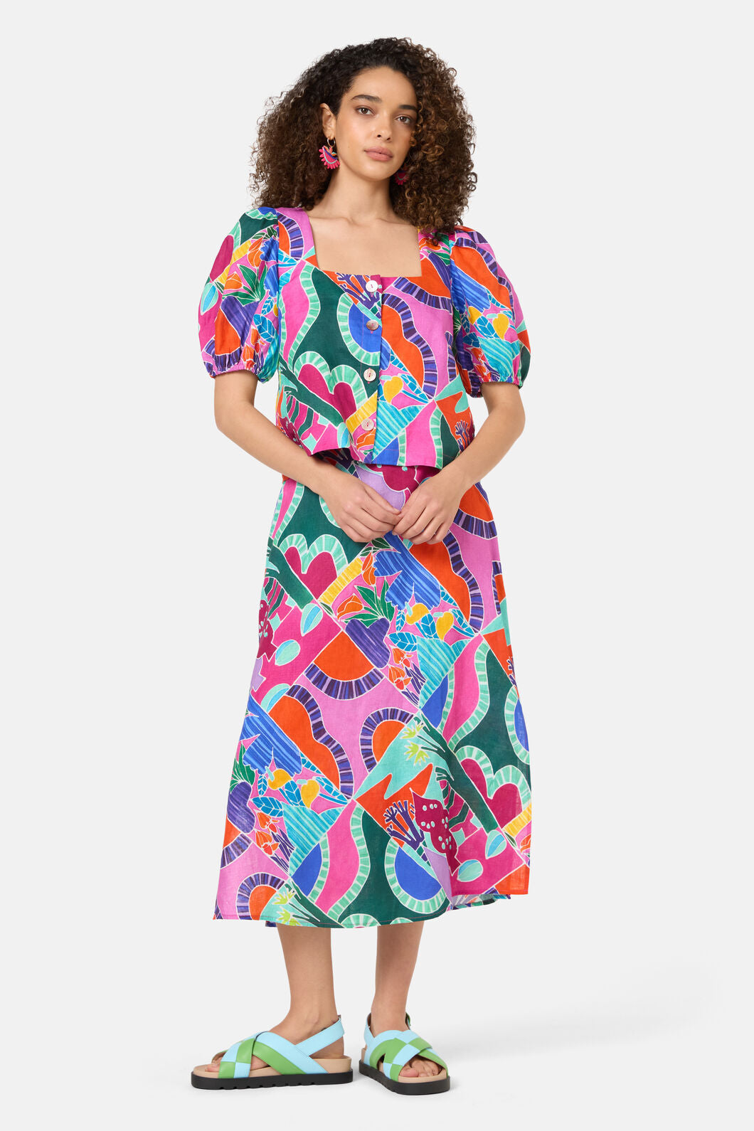 Gorman NZ - Caravan Holiday Midi Skirt - print
