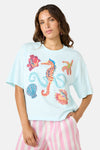 Gorman NZ - MermaidBeadedPlacemntRelaxTee - blue