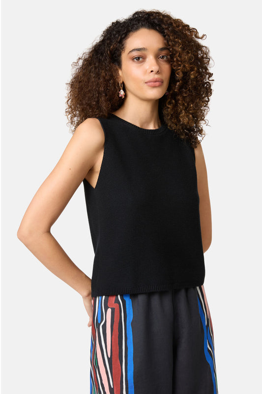 Gorman NZ - Hello There Knit Tank - black