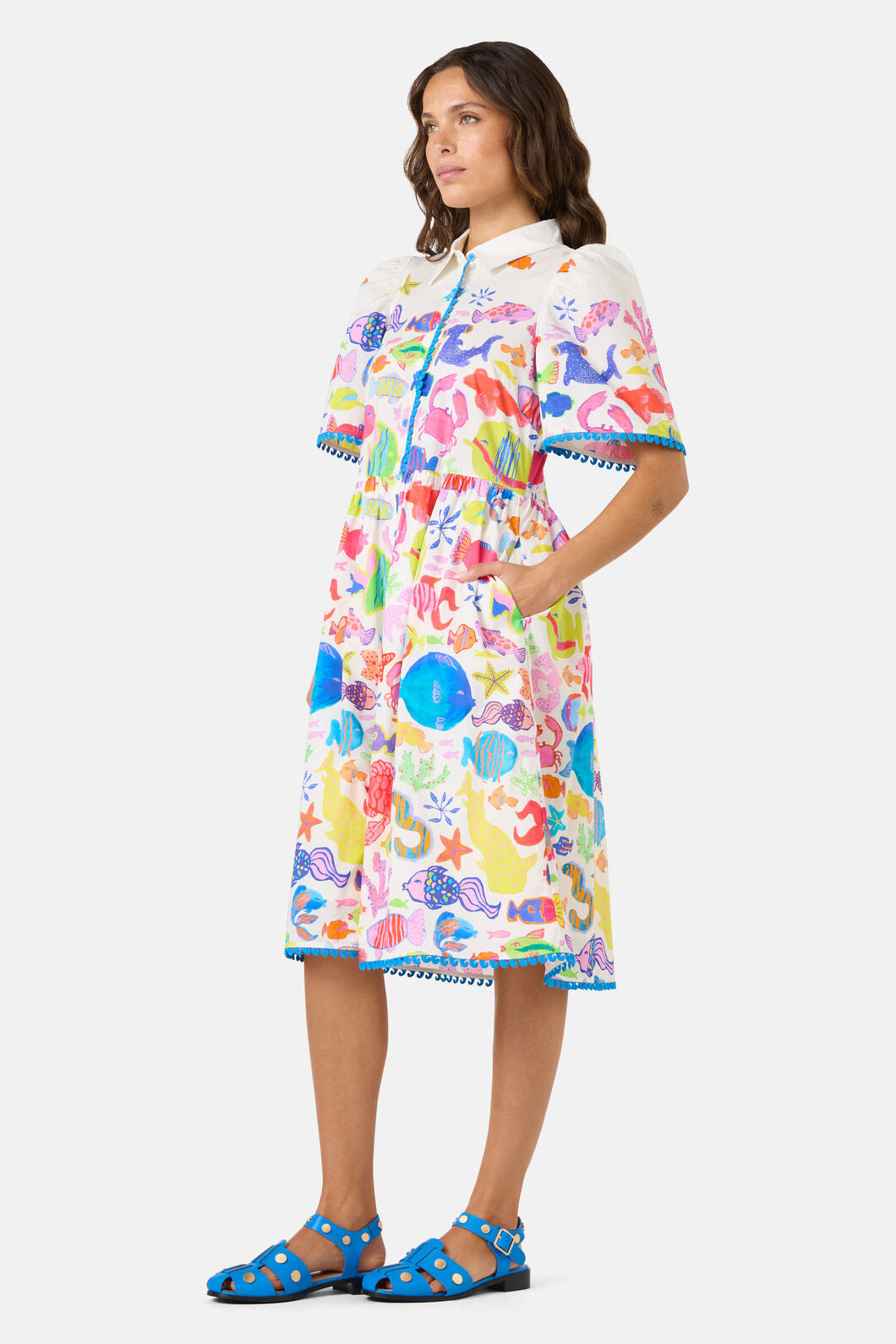 Gorman NZ - Fish Ahoy Print Cotton Dress - print
