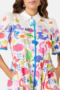 Gorman NZ - Fish Ahoy Print Cotton Dress - print
