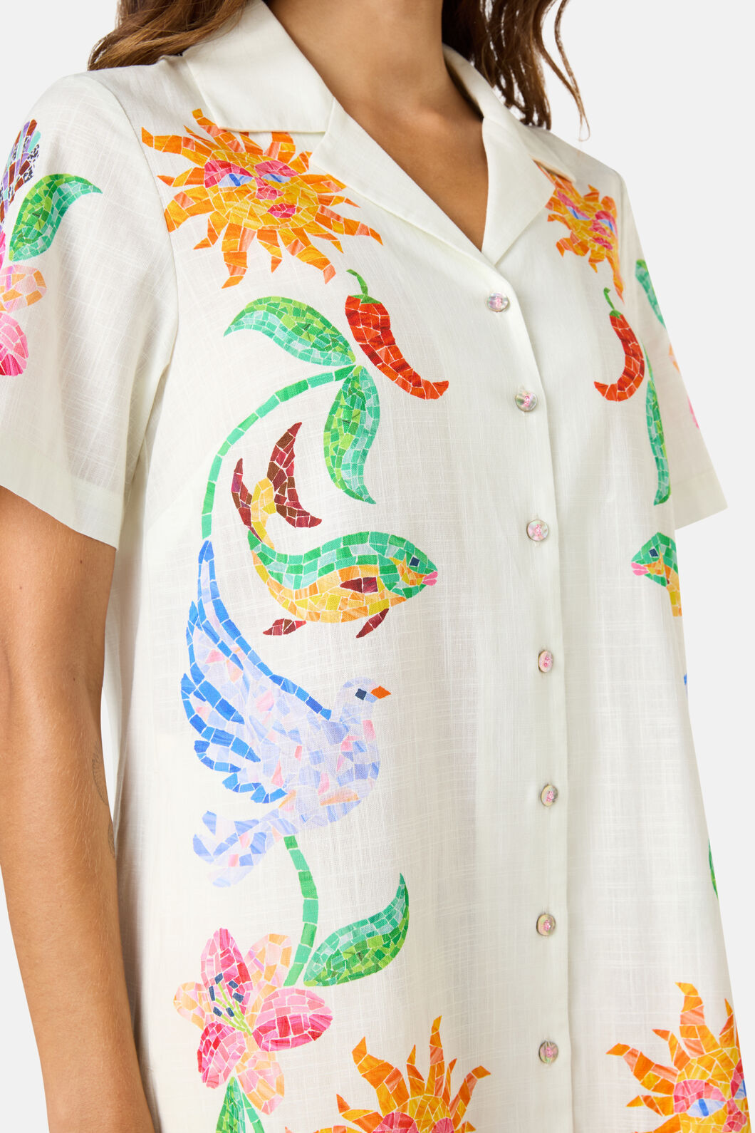 Gorman NZ - Mosaic Mile Cotton Shirt Dress - print