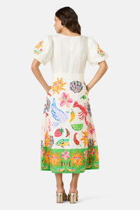 Gorman NZ - Mosaic Mile Linen Long Dress - print