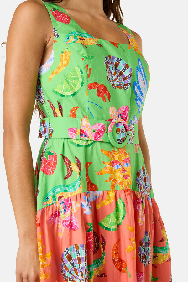 Gorman NZ - Mosaic Mile Spliced Midi Dress - print