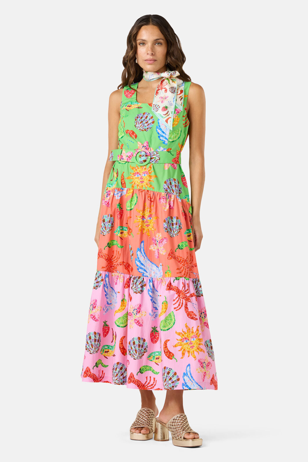 Gorman NZ - Mosaic Mile Spliced Midi Dress - print