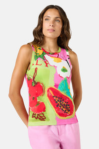 Gorman NZ - Pen Pals Printed Jersey Tank - print
