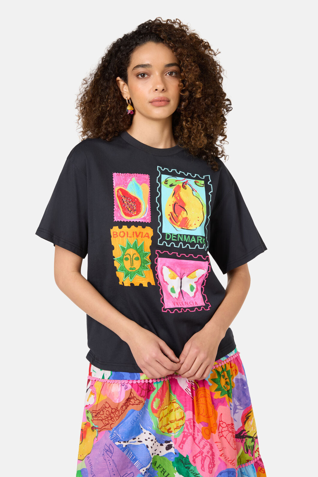 Gorman NZ - Pen Pals Organic Cotton OS Tee - black
