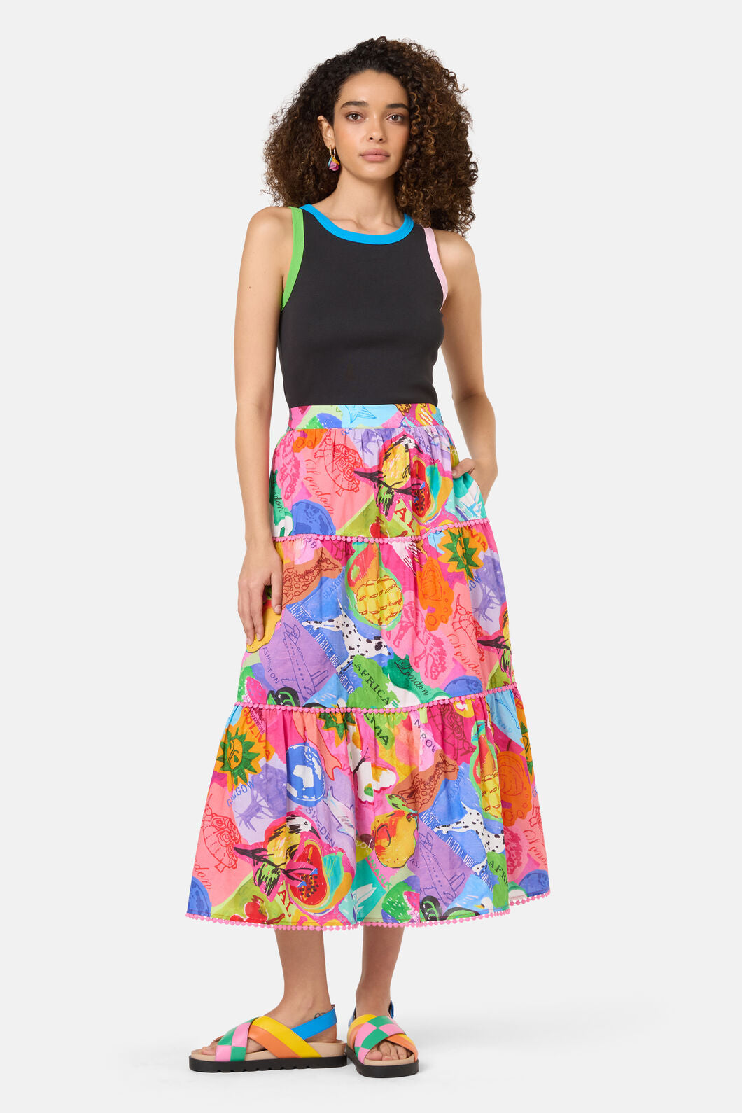Gorman NZ - Pen Pals Printed Maxi Skirt - print