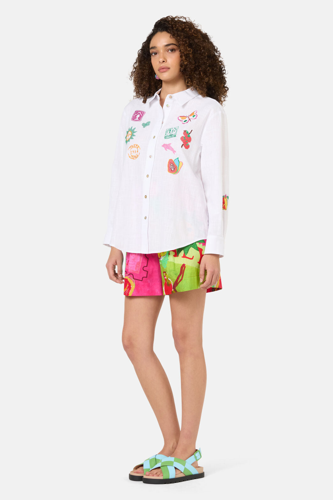 Gorman NZ - Pen Pals Embroidered Shirt - white