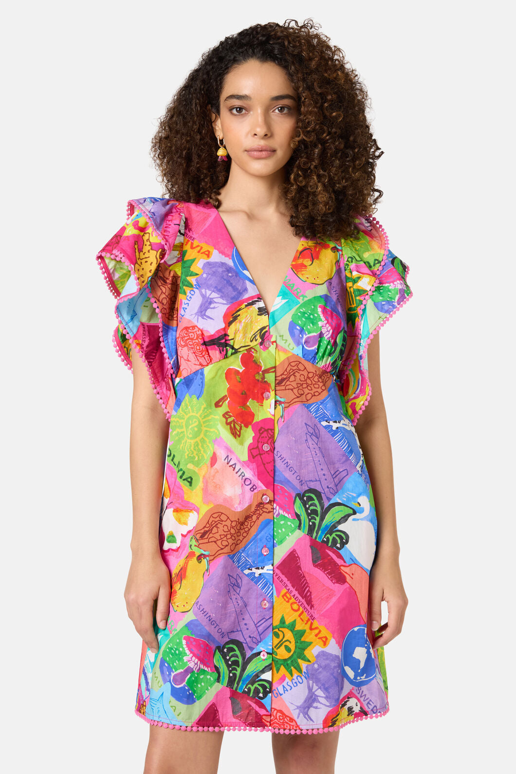 Gorman NZ - Pen Pals Organic Smock Dress - print