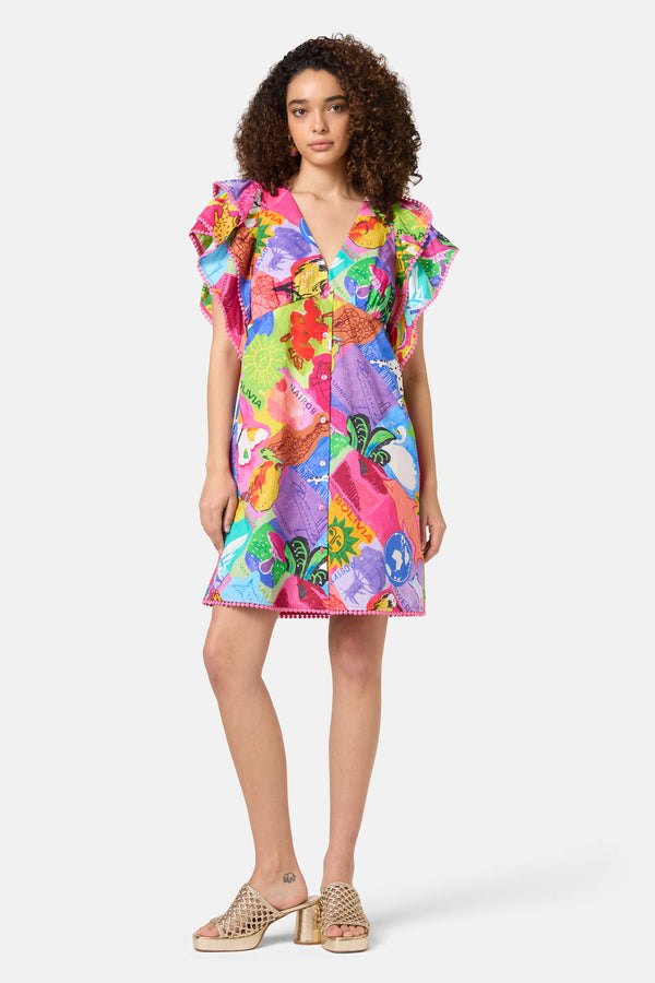 Gorman NZ - Pen Pals Organic Smock Dress - print