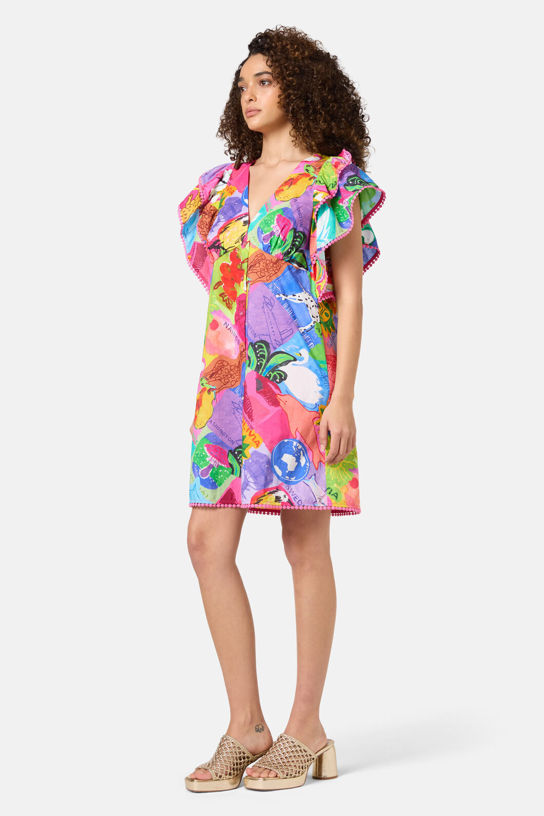 Gorman NZ - Pen Pals Organic Smock Dress - print
