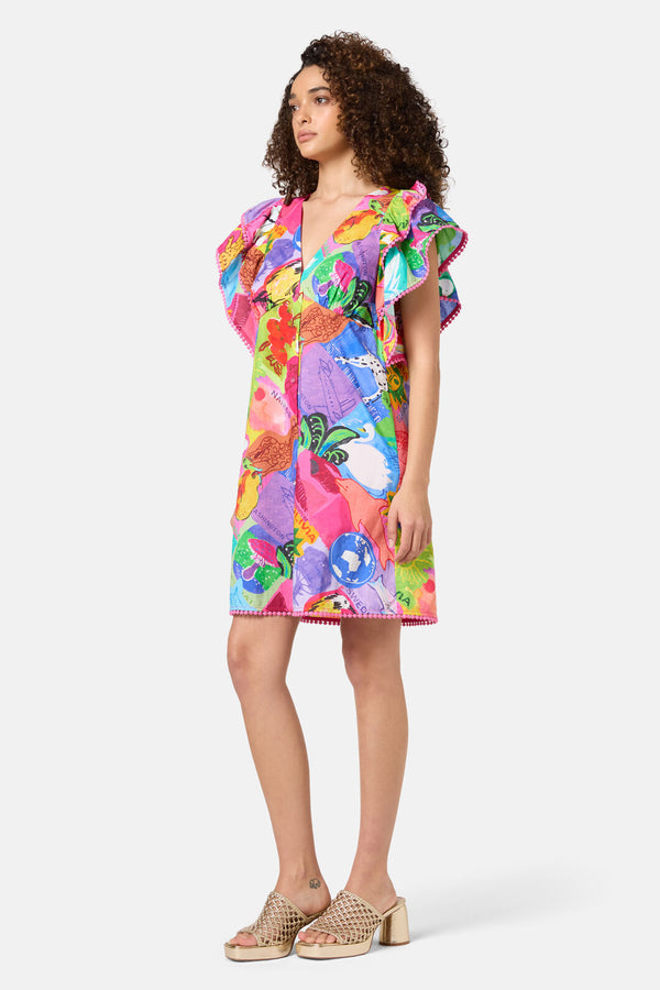 Gorman NZ - Pen Pals Organic Smock Dress - print