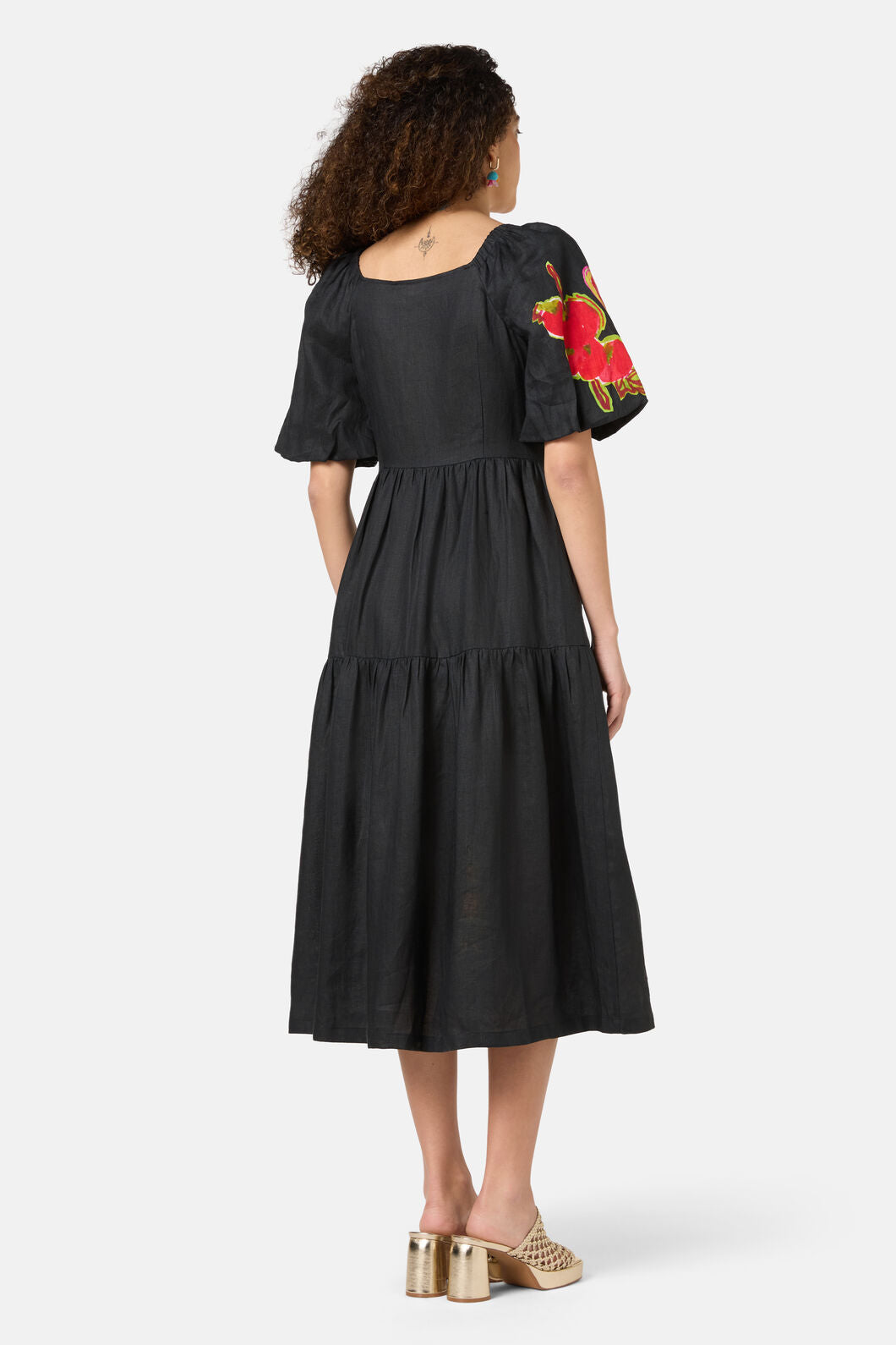 Gorman NZ - Pen Pals Tiered Linen Dress - print