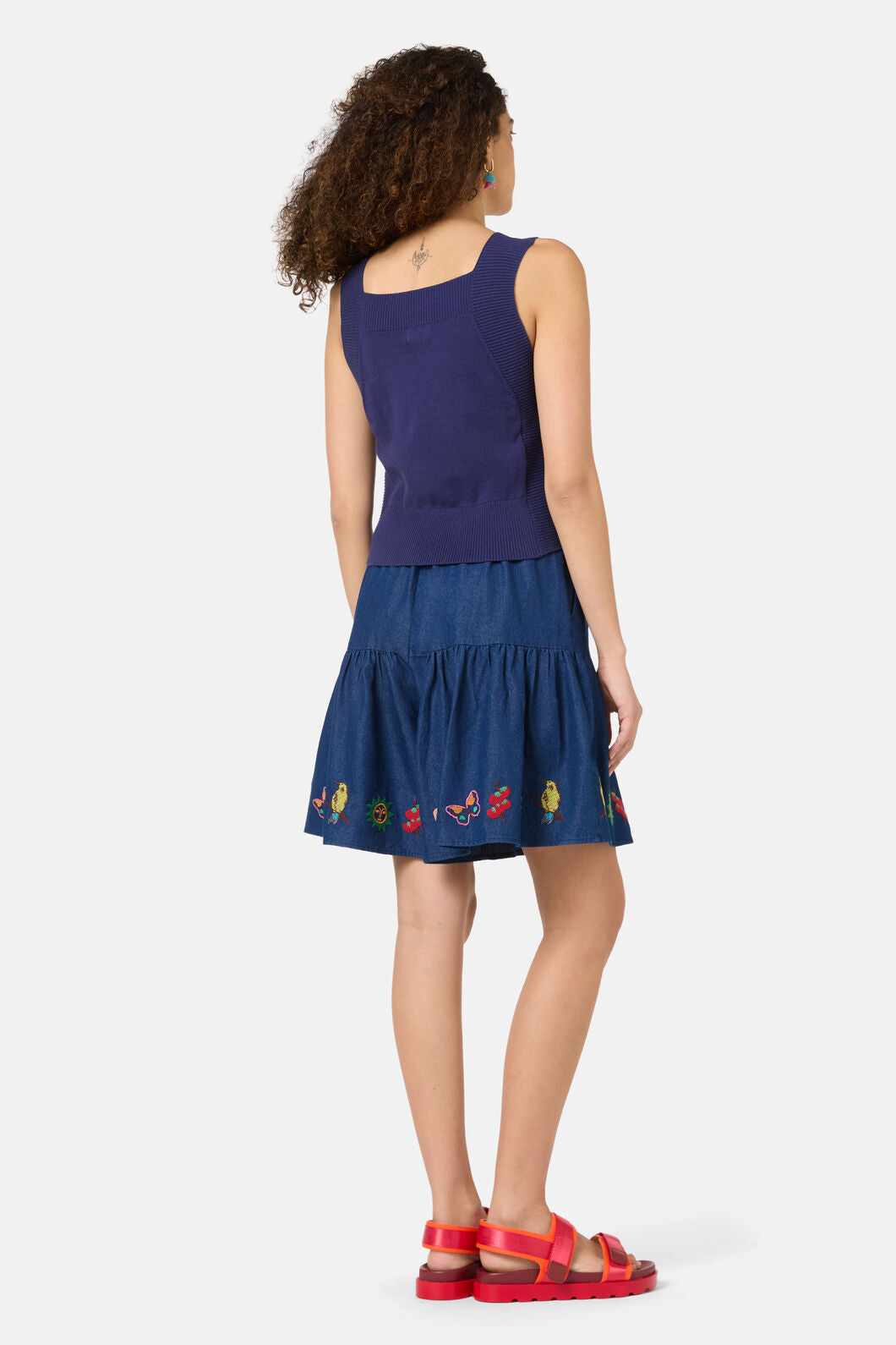 Gorman NZ - Postcards Organic Knit Tank - navy