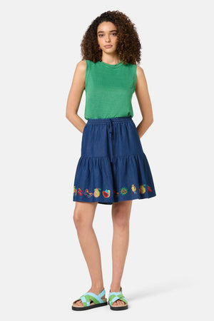 Gorman NZ - Postcards Chambray Skort - chambray