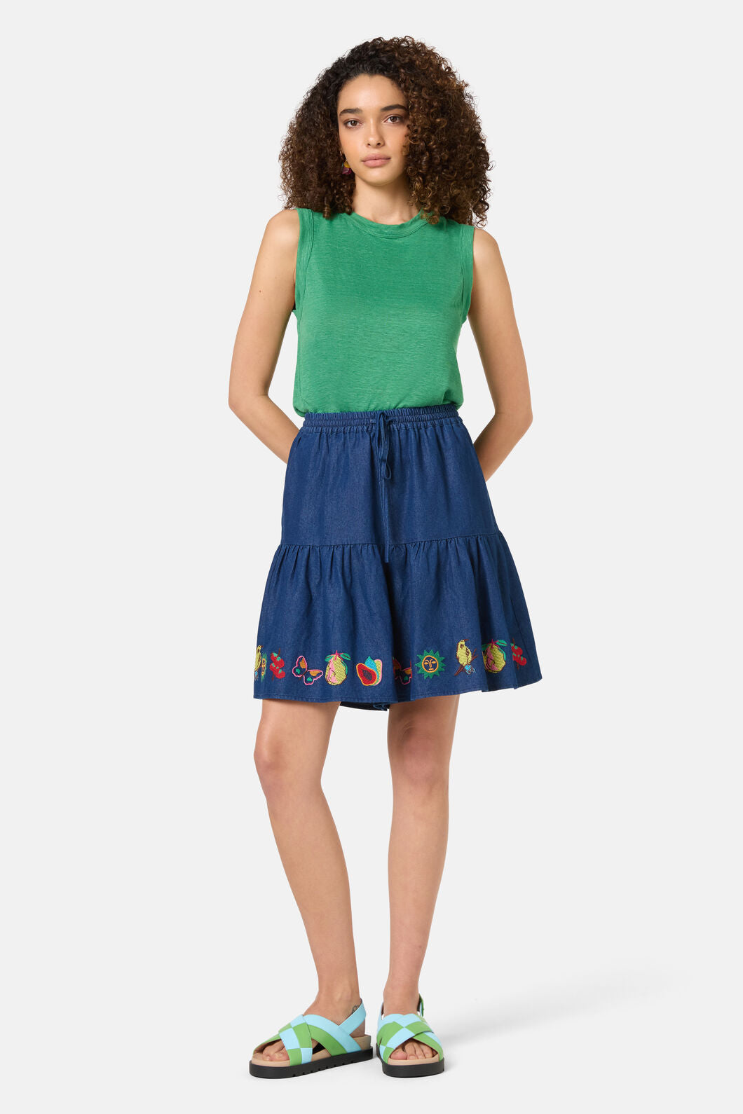 Gorman NZ - Postcards Chambray Skort - chambray
