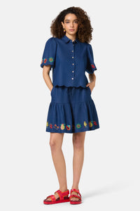 Gorman NZ - Postcards Chambray Skort - chambray