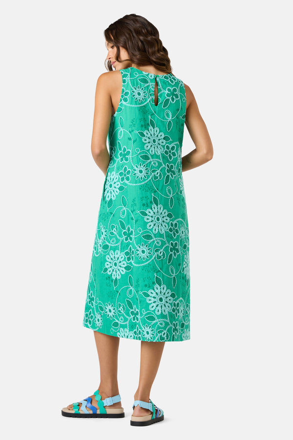 Gorman NZ - Flower Fizz Embroidered Dress - green