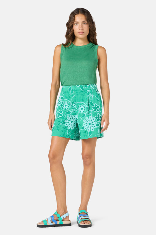 Gorman NZ - Flower Fizz Embroidered Short - green