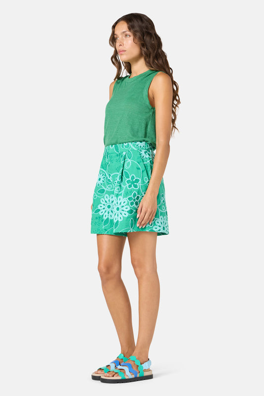 Gorman NZ - Flower Fizz Embroidered Short - green