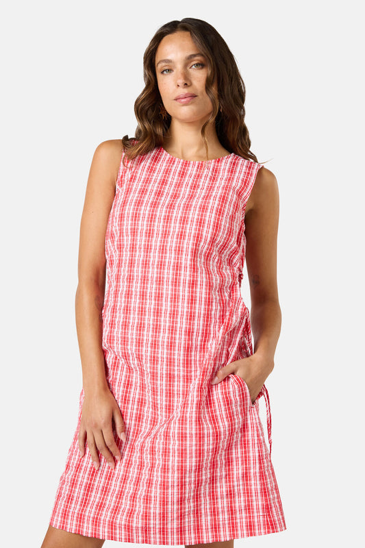 Gorman NZ - Highland Check Mini Dress - red