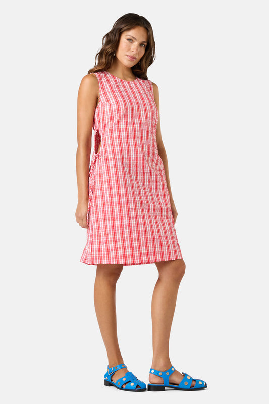 Gorman NZ - Highland Check Mini Dress - red