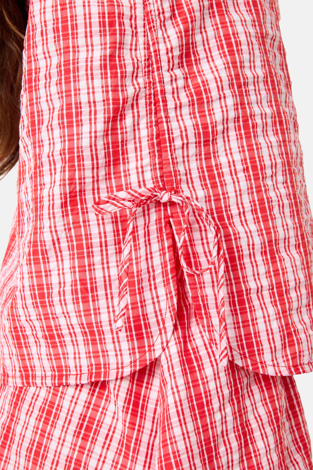 Gorman NZ - Highland Check Ruched Tank - red