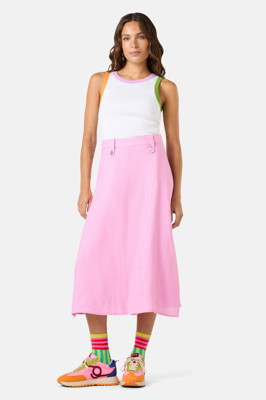 Gorman NZ - Summer Linen Tomasa Skort - pink