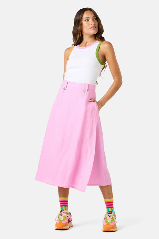 Gorman NZ - Summer Linen Tomasa Skort - pink