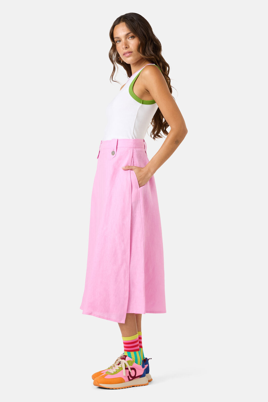 Gorman NZ - Summer Linen Tomasa Skort - pink