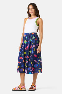 Gorman NZ - Fish Ahoy Wide Leg Skort - print