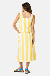 Gorman NZ - Amara Stripe Linen Tank - yellow