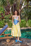 Gorman NZ - Amara Stripe Linen Skirt - yellow