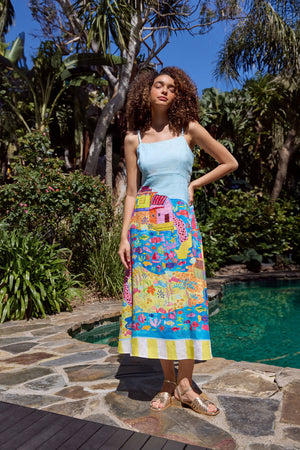 Gorman NZ - Fish Ahoy Print Linen Dress - print