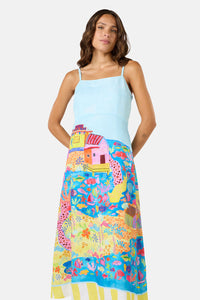 Gorman NZ - Fish Ahoy Print Linen Dress - print