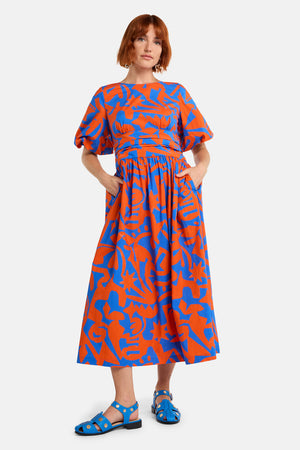 Gorman NZ - Firecracker Print Cotton Midi Dress - print