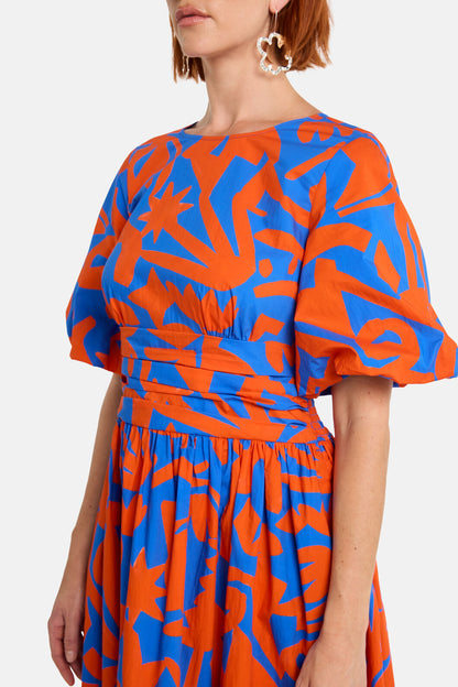 Gorman NZ - FirecrackerPrintCttnMidiDress - print