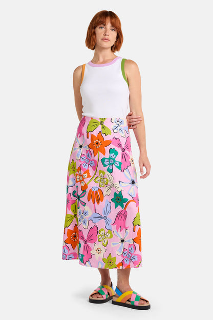 Gorman NZ - Smell The Flowers Midi Skirt - print