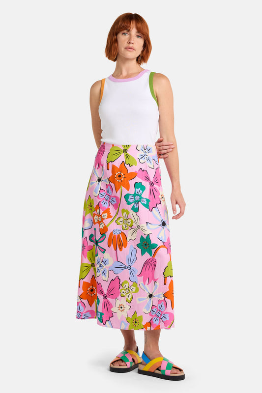 Gorman NZ - Smell The Flowers Midi Skirt - print