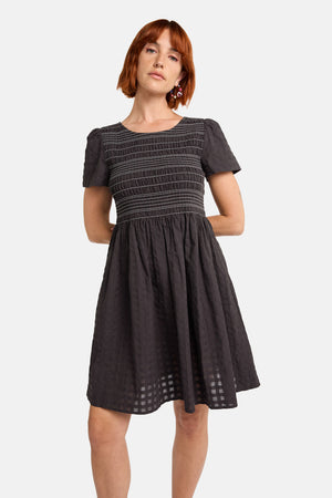 Gorman NZ - Ready Check Shirring Dress - black