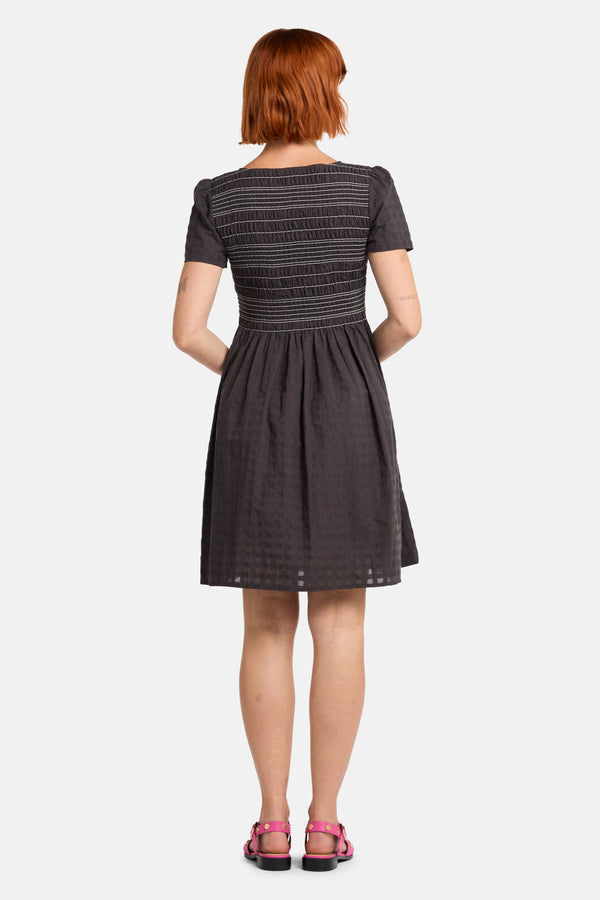 Gorman NZ - Ready Check Shirring Dress - black