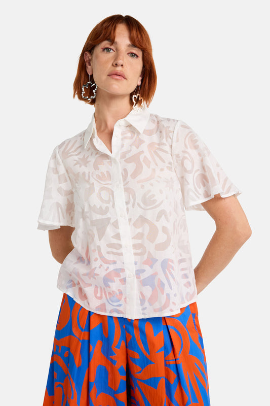 Gorman NZ - Firecracker Burnout Shirt - white