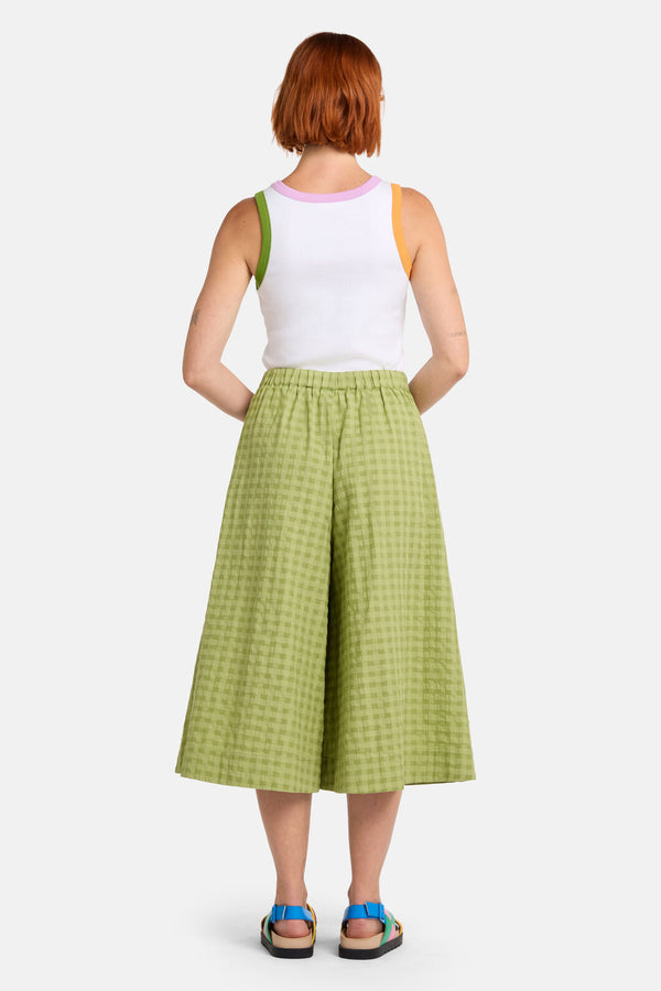 Gorman NZ - Ready Check Cotton Culotte - green