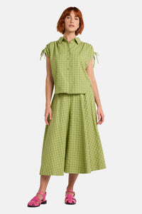 Gorman NZ - Ready Check Cotton Culotte - green
